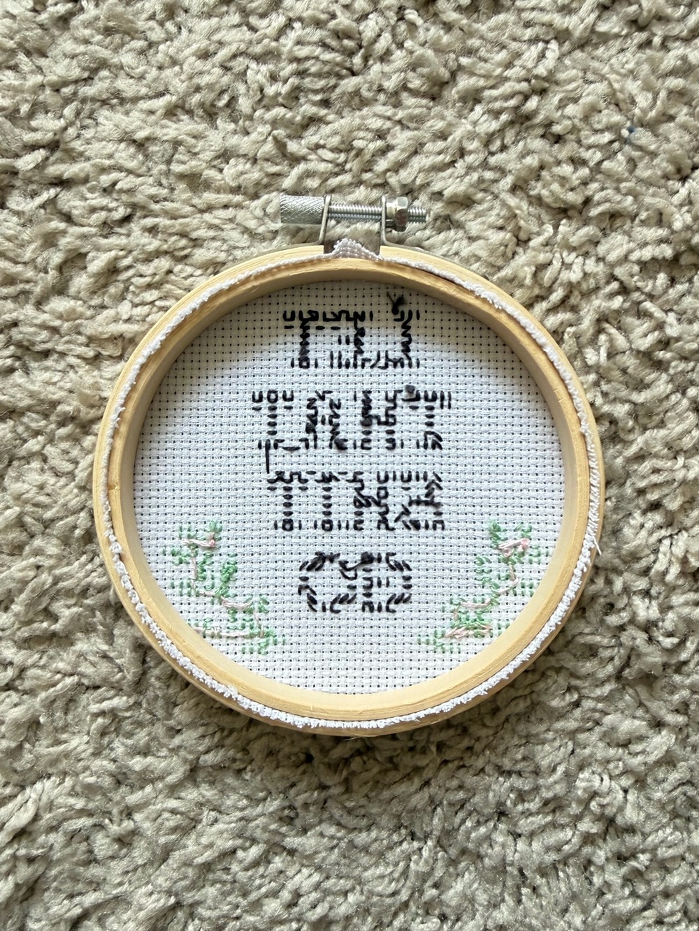 New Handmade “Let That Shit Go” Funny Cross Stitch - Picture 2 of 2